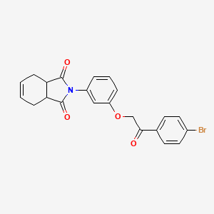 2-{3-[2-(4-bromophenyl)-2-oxoethoxy]phenyl}-3a,4,7,7a-tetrahydro-1H-isoindole-1,3(2H)-dione