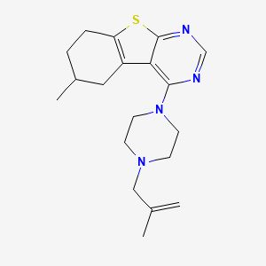 6-methyl-4-[4-(2-methyl-2-propen-1-yl)-1-piperazinyl]-5,6,7,8-tetrahydro[1]benzothieno[2,3-d]pyrimidine