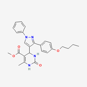 methyl 4-[3-(4-butoxyphenyl)-1-phenyl-1H-pyrazol-4-yl]-6-methyl-2-oxo-1,2,3,4-tetrahydro-5-pyrimidinecarboxylate