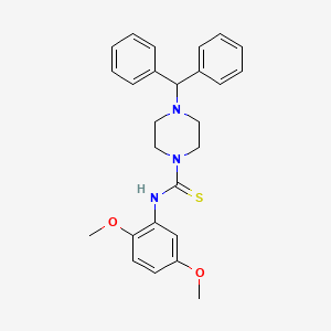 N-(2,5-dimethoxyphenyl)-4-(diphenylmethyl)-1-piperazinecarbothioamide