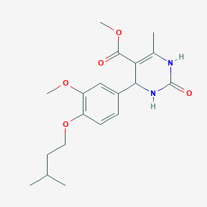 molecular formula C19H26N2O5 B3986444 methyl 4-[3-methoxy-4-(3-methylbutoxy)phenyl]-6-methyl-2-oxo-1,2,3,4-tetrahydro-5-pyrimidinecarboxylate 