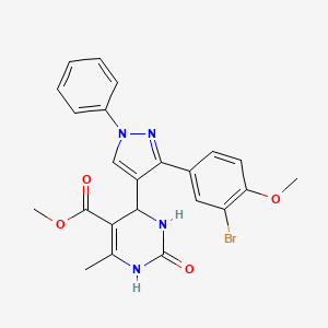 methyl 4-[3-(3-bromo-4-methoxyphenyl)-1-phenyl-1H-pyrazol-4-yl]-6-methyl-2-oxo-1,2,3,4-tetrahydro-5-pyrimidinecarboxylate