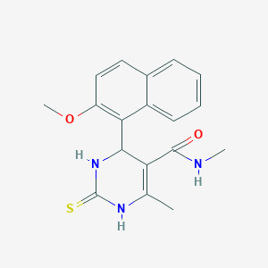 4-(2-methoxy-1-naphthyl)-N,6-dimethyl-2-thioxo-1,2,3,4-tetrahydro-5-pyrimidinecarboxamide