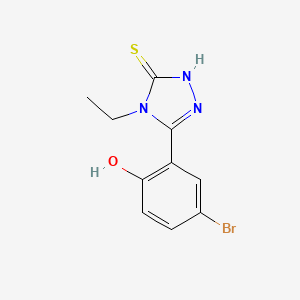 molecular formula C10H10BrN3OS B3986522 5-(5-bromo-2-hydroxyphenyl)-4-ethyl-2,4-dihydro-3H-1,2,4-triazole-3-thione 