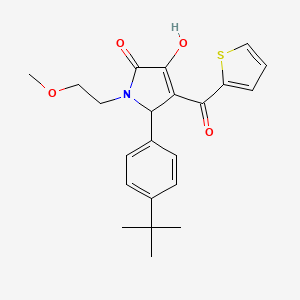 5-(4-tert-butylphenyl)-3-hydroxy-1-(2-methoxyethyl)-4-(2-thienylcarbonyl)-1,5-dihydro-2H-pyrrol-2-one