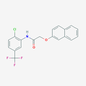 molecular formula C19H13ClF3NO2 B398653 N-[2-chloro-5-(trifluoromethyl)phenyl]-2-(2-naphthyloxy)acetamide 