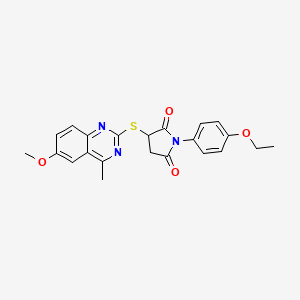 1-(4-ethoxyphenyl)-3-[(6-methoxy-4-methyl-2-quinazolinyl)thio]-2,5-pyrrolidinedione