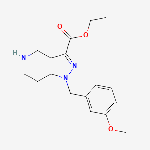 molecular formula C17H21N3O3 B3986542 ethyl 1-(3-methoxybenzyl)-4,5,6,7-tetrahydro-1H-pyrazolo[4,3-c]pyridine-3-carboxylate hydrochloride 