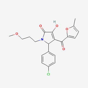 molecular formula C20H20ClNO5 B3986554 5-(4-chlorophenyl)-3-hydroxy-1-(3-methoxypropyl)-4-(5-methyl-2-furoyl)-1,5-dihydro-2H-pyrrol-2-one 