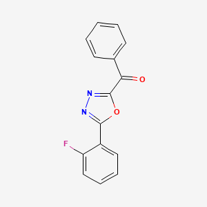 molecular formula C15H9FN2O2 B3986564 [5-(2-fluorophenyl)-1,3,4-oxadiazol-2-yl](phenyl)methanone 