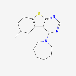 4-(1-azepanyl)-6-methyl-5,6,7,8-tetrahydro[1]benzothieno[2,3-d]pyrimidine