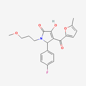 5-(4-fluorophenyl)-3-hydroxy-1-(3-methoxypropyl)-4-(5-methyl-2-furoyl)-1,5-dihydro-2H-pyrrol-2-one