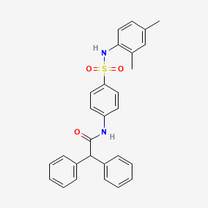 molecular formula C28H26N2O3S B3986598 N-(4-{[(2,4-dimethylphenyl)amino]sulfonyl}phenyl)-2,2-diphenylacetamide 