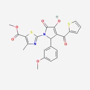 methyl 2-[3-hydroxy-5-(3-methoxyphenyl)-2-oxo-4-(2-thienylcarbonyl)-2,5-dihydro-1H-pyrrol-1-yl]-4-methyl-1,3-thiazole-5-carboxylate