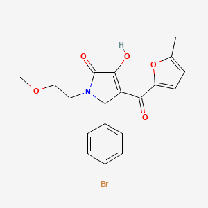 5-(4-bromophenyl)-3-hydroxy-1-(2-methoxyethyl)-4-(5-methyl-2-furoyl)-1,5-dihydro-2H-pyrrol-2-one