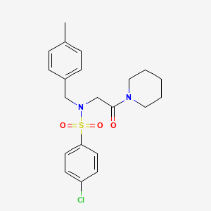 4-chloro-N-(4-methylbenzyl)-N-[2-oxo-2-(1-piperidinyl)ethyl]benzenesulfonamide