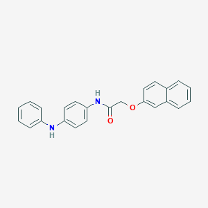 molecular formula C24H20N2O2 B398665 N-(4-anilinophenyl)-2-(2-naphthyloxy)acetamide CAS No. 265324-05-8