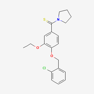 1-({4-[(2-chlorobenzyl)oxy]-3-ethoxyphenyl}carbonothioyl)pyrrolidine