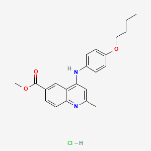 methyl 4-[(4-butoxyphenyl)amino]-2-methyl-6-quinolinecarboxylate hydrochloride