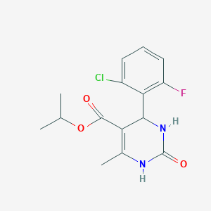 molecular formula C15H16ClFN2O3 B3986743 isopropyl 4-(2-chloro-6-fluorophenyl)-6-methyl-2-oxo-1,2,3,4-tetrahydro-5-pyrimidinecarboxylate 