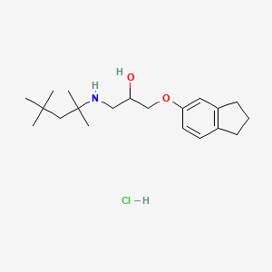 molecular formula C20H34ClNO2 B3986748 1-(2,3-dihydro-1H-inden-5-yloxy)-3-[(1,1,3,3-tetramethylbutyl)amino]-2-propanol hydrochloride 