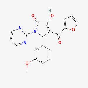 4-(2-furoyl)-3-hydroxy-5-(3-methoxyphenyl)-1-(2-pyrimidinyl)-1,5-dihydro-2H-pyrrol-2-one