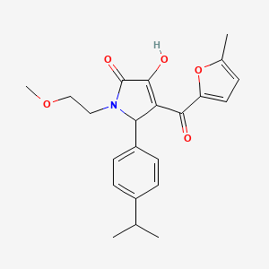 molecular formula C22H25NO5 B3986820 3-hydroxy-5-(4-isopropylphenyl)-1-(2-methoxyethyl)-4-(5-methyl-2-furoyl)-1,5-dihydro-2H-pyrrol-2-one 