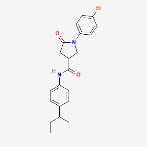 1-(4-bromophenyl)-N-(4-sec-butylphenyl)-5-oxo-3-pyrrolidinecarboxamide