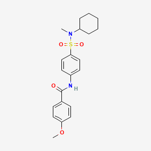 N-(4-{[cyclohexyl(methyl)amino]sulfonyl}phenyl)-4-methoxybenzamide