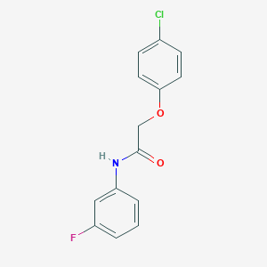 molecular formula C14H11ClFNO2 B398685 2-(4-chlorophenoxy)-N-(3-fluorophenyl)acetamide 