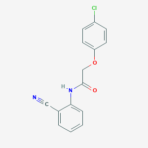 molecular formula C15H11ClN2O2 B398686 2-(4-chlorophenoxy)-N-(2-cyanophenyl)acetamide CAS No. 349618-68-4