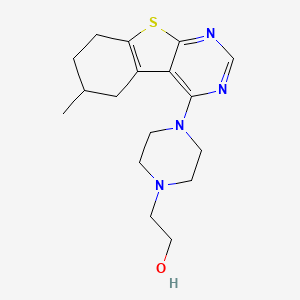 molecular formula C17H24N4OS B3986861 2-[4-(6-methyl-5,6,7,8-tetrahydro[1]benzothieno[2,3-d]pyrimidin-4-yl)-1-piperazinyl]ethanol 