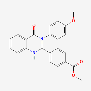 methyl 4-[3-(4-methoxyphenyl)-4-oxo-1,2,3,4-tetrahydro-2-quinazolinyl]benzoate