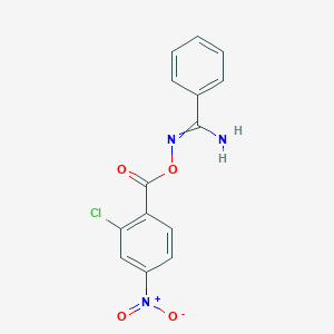 molecular formula C14H10ClN3O4 B398688 [[Amino(phenyl)methylidene]amino] 2-chloro-4-nitrobenzoate 