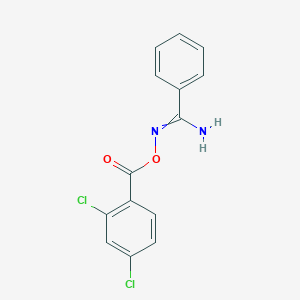 molecular formula C14H10Cl2N2O2 B398689 [[Amino(phenyl)methylidene]amino] 2,4-dichlorobenzoate 