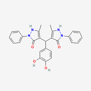 4-[bis(5-hydroxy-3-methyl-1-phenyl-1H-pyrazol-4-yl)methyl]-1,2-benzenediol