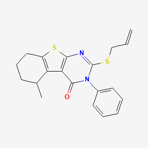 2-(allylthio)-5-methyl-3-phenyl-5,6,7,8-tetrahydro[1]benzothieno[2,3-d]pyrimidin-4(3H)-one