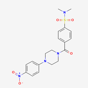 N,N-dimethyl-4-{[4-(4-nitrophenyl)-1-piperazinyl]carbonyl}benzenesulfonamide