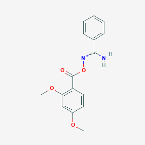 molecular formula C16H16N2O4 B398692 [[Amino(phenyl)methylidene]amino] 2,4-dimethoxybenzoate 