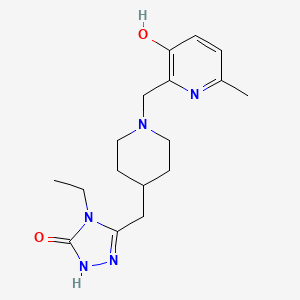 molecular formula C17H25N5O2 B3986936 4-ethyl-5-({1-[(3-hydroxy-6-methylpyridin-2-yl)methyl]piperidin-4-yl}methyl)-2,4-dihydro-3H-1,2,4-triazol-3-one 