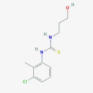 molecular formula C11H15ClN2OS B3986942 N-(3-chloro-2-methylphenyl)-N'-(3-hydroxypropyl)thiourea 