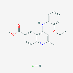 molecular formula C20H21ClN2O3 B3986944 methyl 4-[(2-ethoxyphenyl)amino]-2-methyl-6-quinolinecarboxylate hydrochloride 