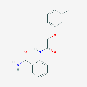 molecular formula C16H16N2O3 B398695 2-{[(3-Methylphenoxy)acetyl]amino}benzamide 