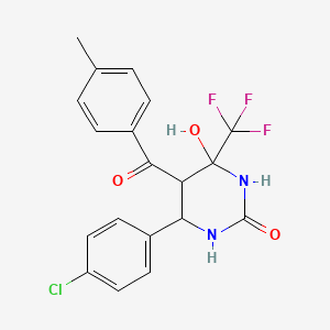 6-(4-chlorophenyl)-4-hydroxy-5-(4-methylbenzoyl)-4-(trifluoromethyl)tetrahydro-2(1H)-pyrimidinone