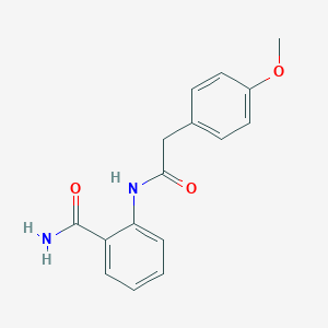 molecular formula C16H16N2O3 B398696 2-{[(4-Methoxyphenyl)acetyl]amino}benzamide 