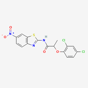 2-(2,4-dichlorophenoxy)-N-(6-nitro-1,3-benzothiazol-2-yl)propanamide