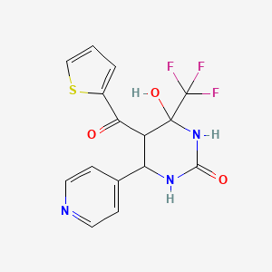 4-hydroxy-6-(4-pyridinyl)-5-(2-thienylcarbonyl)-4-(trifluoromethyl)tetrahydro-2(1H)-pyrimidinone