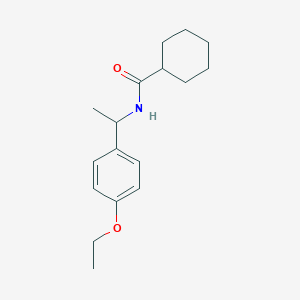 molecular formula C17H25NO2 B3986989 N-[1-(4-ethoxyphenyl)ethyl]cyclohexanecarboxamide 