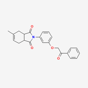 5-methyl-2-[3-(2-oxo-2-phenylethoxy)phenyl]-3a,4,7,7a-tetrahydro-1H-isoindole-1,3(2H)-dione