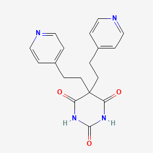 molecular formula C18H18N4O3 B3987004 5,5-bis[2-(4-pyridinyl)ethyl]-2,4,6(1H,3H,5H)-pyrimidinetrione 